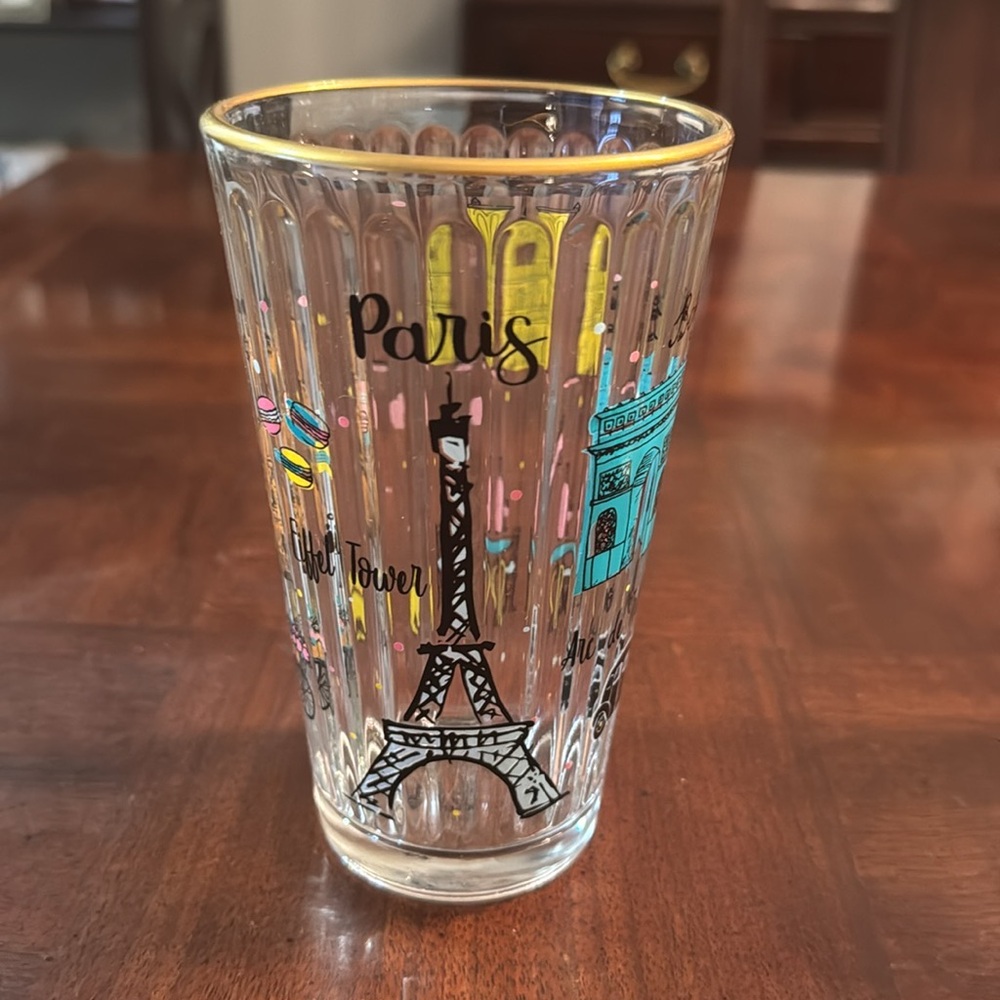 Paris City Souvenir Highball Glass New Bar Kitchen Drinking Glass